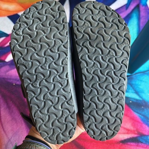 VGUC size 28 kids black rubber Birkenstocks - Picture 2 of 9